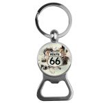 Porte-Clé Décapsuleur Route 66 (Acier) 1