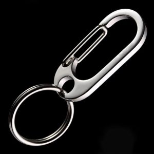 Porte-Clé Homme Mousqueton Regular (Acier) Argent