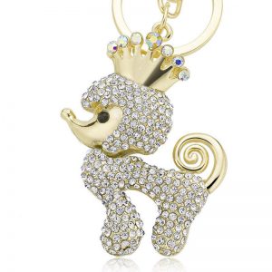 Porte-Clé Chien Le Caniche Royal Blanc
