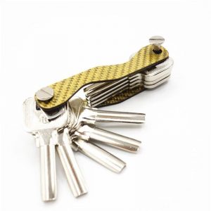 Porte-Clé Homme L'Organisateur Light (Carbone) Or