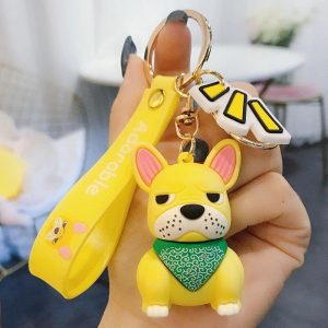 Porte-Clé Chien Le Dog Silicone Jaune