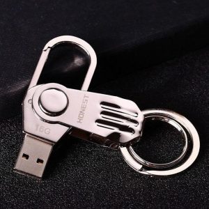 Porte-Clé Homme La Clé USB Classic (Acier) Argent
