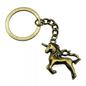 Porte-Clé Licorne Le Métallique Or