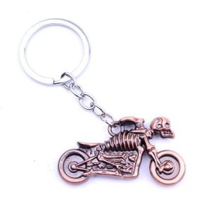 Porte-Clé Moto Le Squelette Inoxydable Bronze