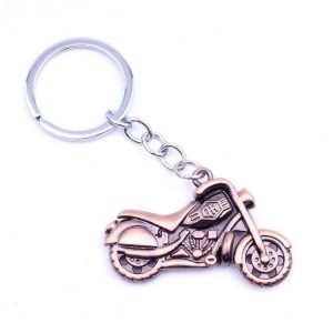 Porte-Clé Moto Le Biker Métal Bronze
