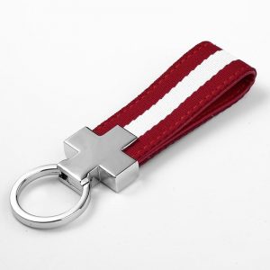 Porte-Clé Homme La Lanière Rouge (Acier) Rouge